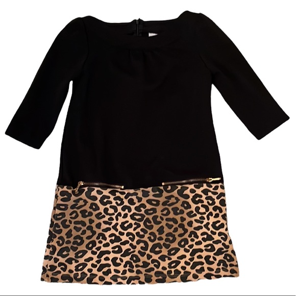 Gymboree Other - Gymboree Black & Tan Animal Print Dress Girl’s 6